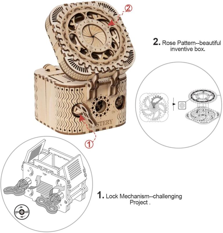 Robotime ROKR / Treasure box (鍵付き宝箱） :20230319221947-00399